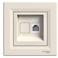 Розетка тел-на 4 конт крем ASFORA