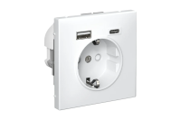 ArtGallery Белый Розетка 16А с 2 USB A+C, 5В/2,4А/3,0А, 2х5В/1,5А, механизм