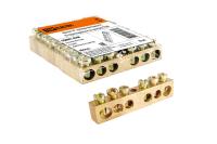 Шина "N" нулевая 8х12мм 6/1 (6 групп/крепеж по центру) TDM