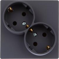 Simon 24 Графит Розетка 2Х2К+3 Sсhuko без защитных шторок