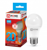 Лампа светодиодная LED-A65-VC 20Вт 230В Е27 4000К 1800Лм IN HOME