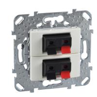 UNICA Беж Аудио розетка двойная