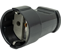 Кабельная розетка 2П+3 16А 250B черная TDM