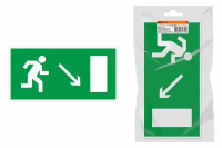 Знак "Направление к эвакуационному выходу направо вниз" 350х124мм для ССА TDM