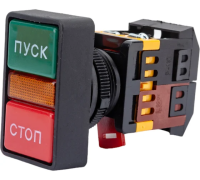Кнопка РPВВ-30N "Пуск-Стоп" d30мм неон/230В 1з+1р TDM