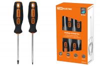 Набор отверток 6 шт.: SL3х75, SL5х100, SL6х100 PH0х75, PH1х100 PH2х100 (карт.кор.), CR-V "Алмаз" TDM