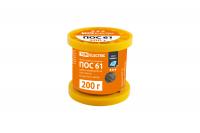 Припой ПОС 61, трубка с канифолью, ГОСТ 21931-76, Ø1 мм, 200 г, катушка, серия "Алмаз" TDM