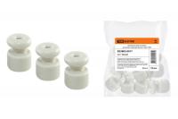 Керамический изолятор для ретро провода белый (10шт) TDM