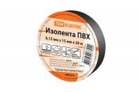Изолента ПВХ 0,13*15мм Черная 20м TDM