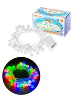 Гирлянда светодиодная "Шарики" 50LED, 5м, 8 режимов, многоцвет., прозр. шнур, 250 В, TDM