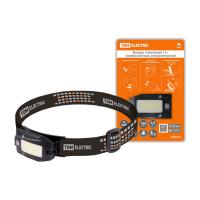 Фонарь «Налобный 11» аккумуляторный, 3+2 Вт 2 светодиода COB, Li-Ion 3,7 В 0,5 А*ч, USB, сенсор, TDM