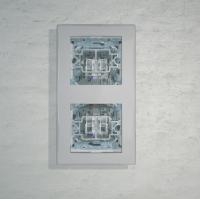 SEDNA Бел Выключатель 2-полюсный с красн. индикац., сх.2, 16А, 250В