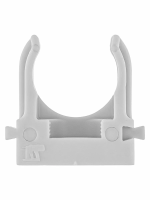 Крепеж-клипса для трубы 20 мм для прямого монтажа (100 шт.) серая TDM