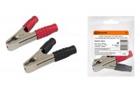 Зажим "крокодил" ЗК 100А 105мм красный/черный (2шт) TDM