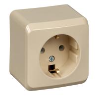 Этюд О/У Сосна Розетка с заземлением со шторками 16А 250B