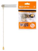 Сонетка-выключатель для бра с цепочкой 3А 250В золото TDM