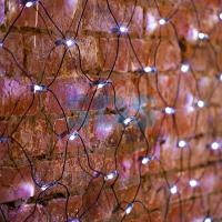 Гирлянда "Сеть" 2,5х2,5м, черный ПВХ, 432 LED Белые NEON-NIGHT