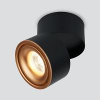 Светильник накладной - DLR031 15W 4200K черный/матовый золото