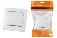 Розетка 2П+З с защ. шт. и крышкой 16А 250В IP42 белая "Таймыр" TDM