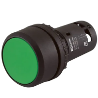 Кнопка SB7-CA35 с возвратом, 1НО+1НЗ, d22 мм, зеленая, IP54 TDM