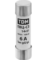 Плавкая вставка ПВЦ-С3 14х51 6А TDM