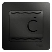 GLOSSA Антрацит Термостат электронный теплого пола с датчиком, в сборе