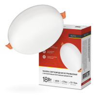 Панель светодиод. встр. безрамочная RLP-FL 18Вт 230В 4000К 1260Лм 120мм с рег.монтаж. 50-110мм бел