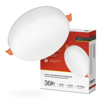 Панель светодиод. встр. безрамочная RLP-FL 36Вт 230В 4000К 2520Лм 225мм с рег.монтаж. 50-210мм бел