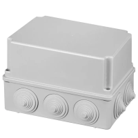 Коробка распаячная ОП 190х140х120мм, крышка, IP44, 10 гермовводов, инд. штрихкод, TDM