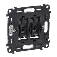 Legrand Valena Мех IN'MATIC Выключатель кнопочный 2-клавишный 6А 250В