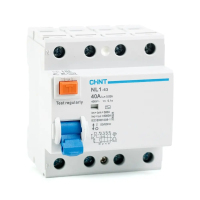 УЗО NL1-63 4P 40А 100мА 6кА тип AC (DB) (R) CHINT