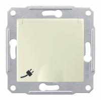 SEDNA Беж Розетка с/з, со шторкой, с крышкой, 16А, 250В