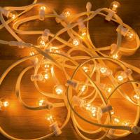 Гирлянда LED Galaxy Bulb String 10м, белый каучук, 30 ламп х 6 LED Теплый Белый NEON-NIGHT