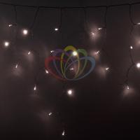 Гирлянда Айсикл (бахрома) светодиодный, 2,4 х 0,6 м, прозр. провод, 230В Теплый белый NEON-NIGHT