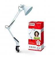 Светильник настольный под лампу СНС-13С на струбцине 60Вт E27 серебро (коробка) IN HOME