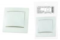 Розетка 2П+З с защ. шт. и крышкой 16А 250В IP42 белая "Таймыр" (пром. упак., бакелит. основание) TDM