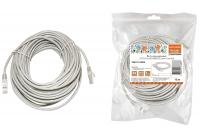 Патч-корд народный U/UTP Cat 5e 4PR 24AWG PVC, литой 15 м, серый TDM