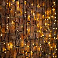 Гирлянда «Светодиодный дождь» 2x0,8 м, черный провод, 230 В Теплый белый NEON-NIGHT