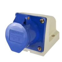 Розетка 113 стационарная 2Р+РЕ 16А 220В IP44 TDM