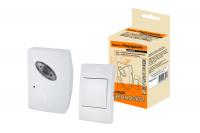 Звонок беспроводной на батарейках "народный"ЗББ-Н-11/1-32М(32 мелодии,кнопка IP30, 2х1,5ВАА,откр.код