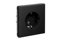 ArtGallery Карбон Розетка с заземлением со шторками, 16А, механизм