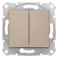 SEDNA Титан Выключатель 2-клавишный, сх.5, 10А, 250В