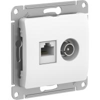 GLOSSA Бел Розетка 2-ая ТВ + компьютерная RJ45, кат. 5Е