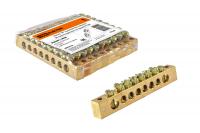 Шина "N" нулевая 8x12мм  8/2 (8 групп/крепеж по краям) TDM	