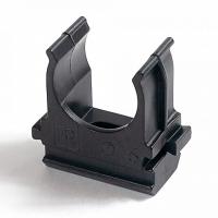 Крепёж-клипса для труб Полистирол черная д20 (100шт/1500шт уп/кор) Промрукав