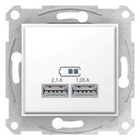 SEDNA Бел Розетка USB 2,1А (2x1,05А)