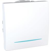 UNICA Бел Выключатель1-клавиш.(сх.1) З подсв. 2мод
