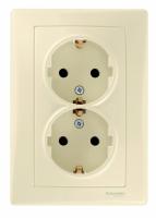 SEDNA Беж Розетка 2-ая, с/з, 16А, 250В