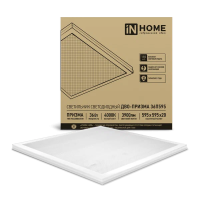 Светильник светодиодный ДВО-ПРИЗМА 36П595 36Вт 4000К 3900лм 110лм/Вт 595х595х20 IN HOME_sale