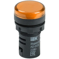 Лампа AD22DS(LED)матрица d22мм желтый 230В IEK